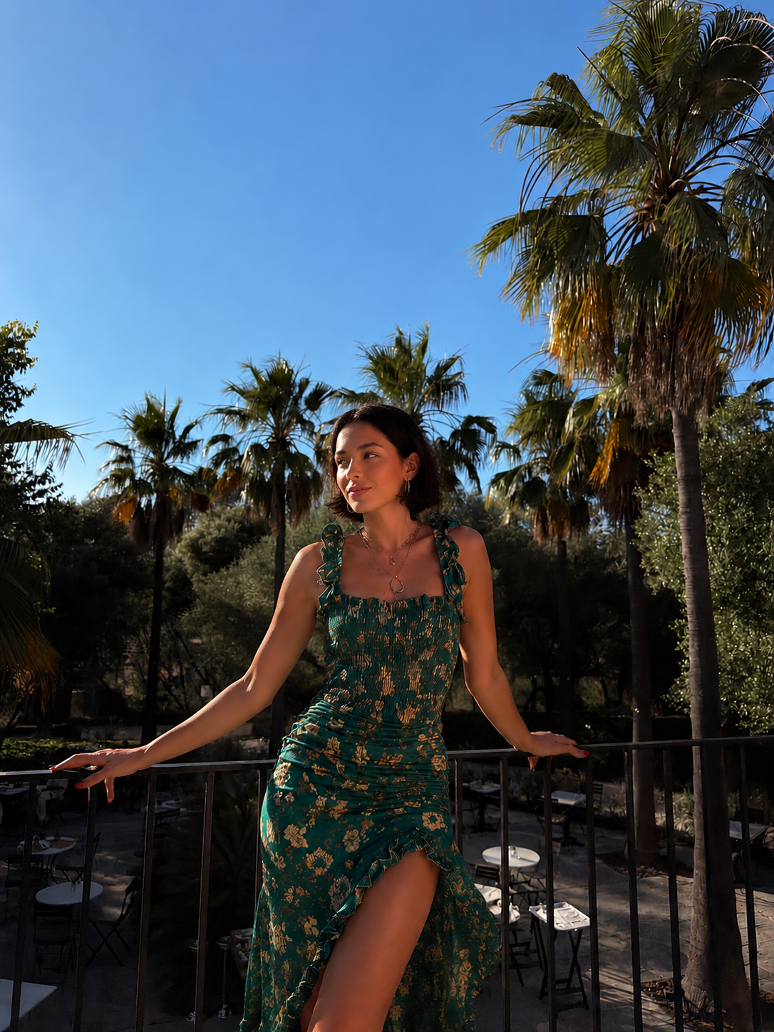Women's A-Line Boho Maxi Dress with Ruffled Sleeves for Summer 1