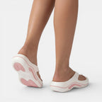 Women's anatomical flip flops designed for summer beach casual wear, featuring ergonomic footbeds for comfort and stylish designs in vibrant colors. 2