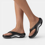 Women's anatomical flip flops designed for summer beach casual wear, featuring ergonomic footbeds for comfort and stylish designs in vibrant colors. 6