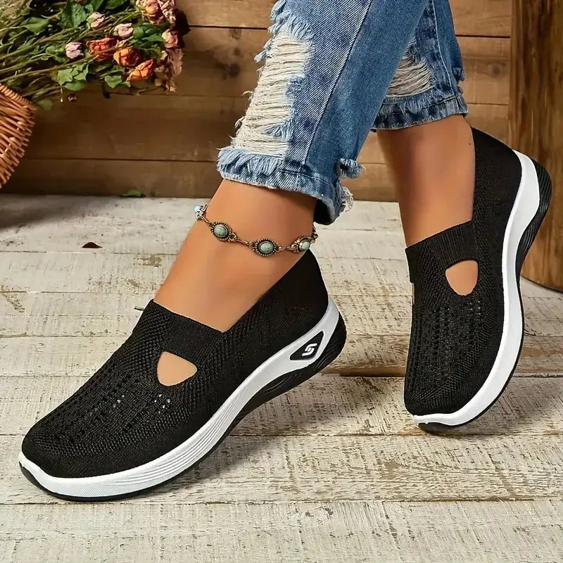 Women's anatomical slip-on sneakers designed for all-day comfort, featuring a sleek design, cushioned insoles, and breathable materials, perfect for casual outings and 1