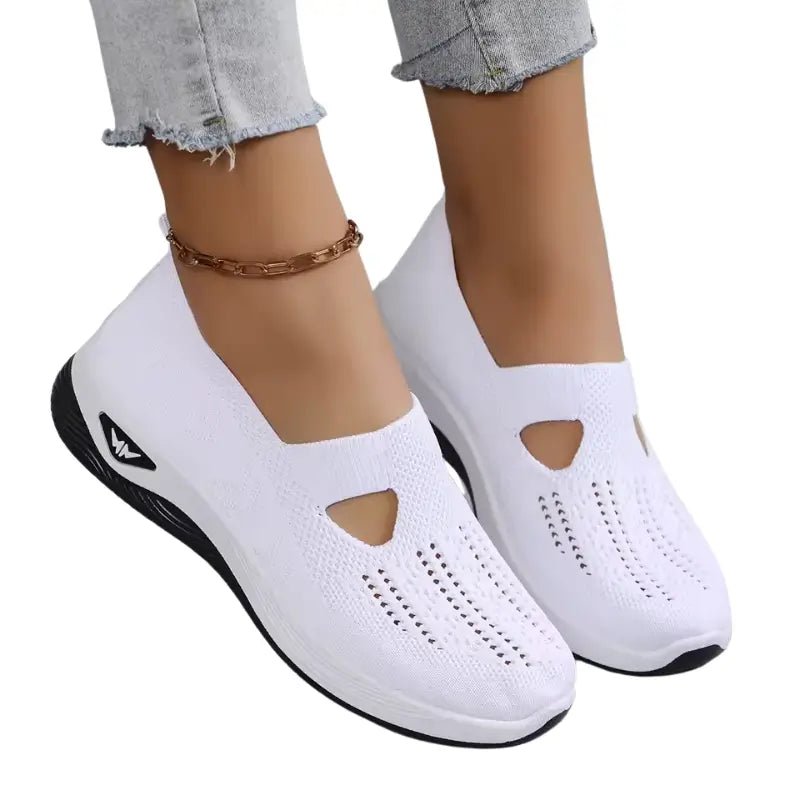 Women's anatomical slip-on sneakers designed for all-day comfort, featuring a sleek design, cushioned insoles, and breathable materials, perfect for casual outings and 18