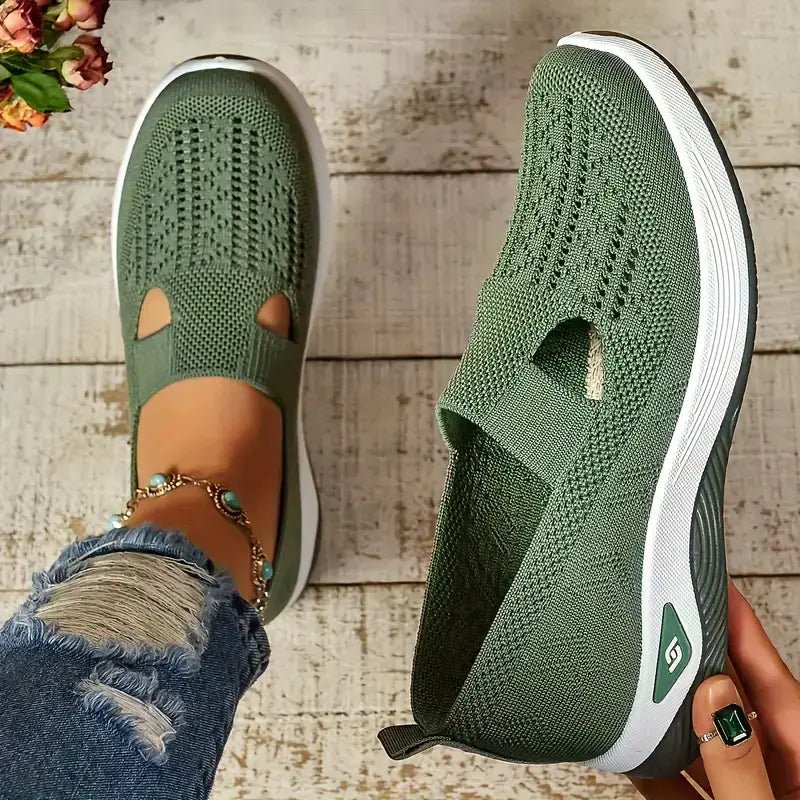 Women's anatomical slip-on sneakers designed for all-day comfort, featuring a sleek design, cushioned insoles, and breathable materials, perfect for casual outings and 4
