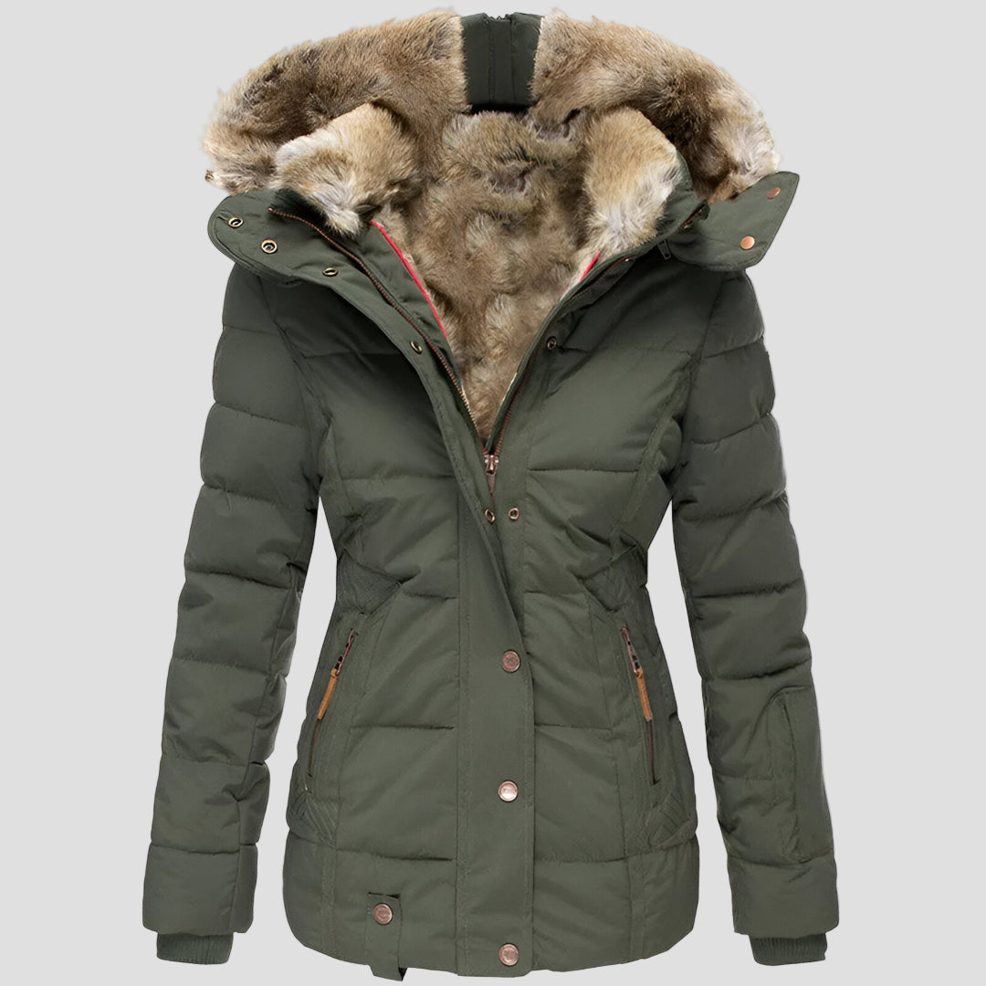 Women's Hooded Warm Lined Winter Jacket
