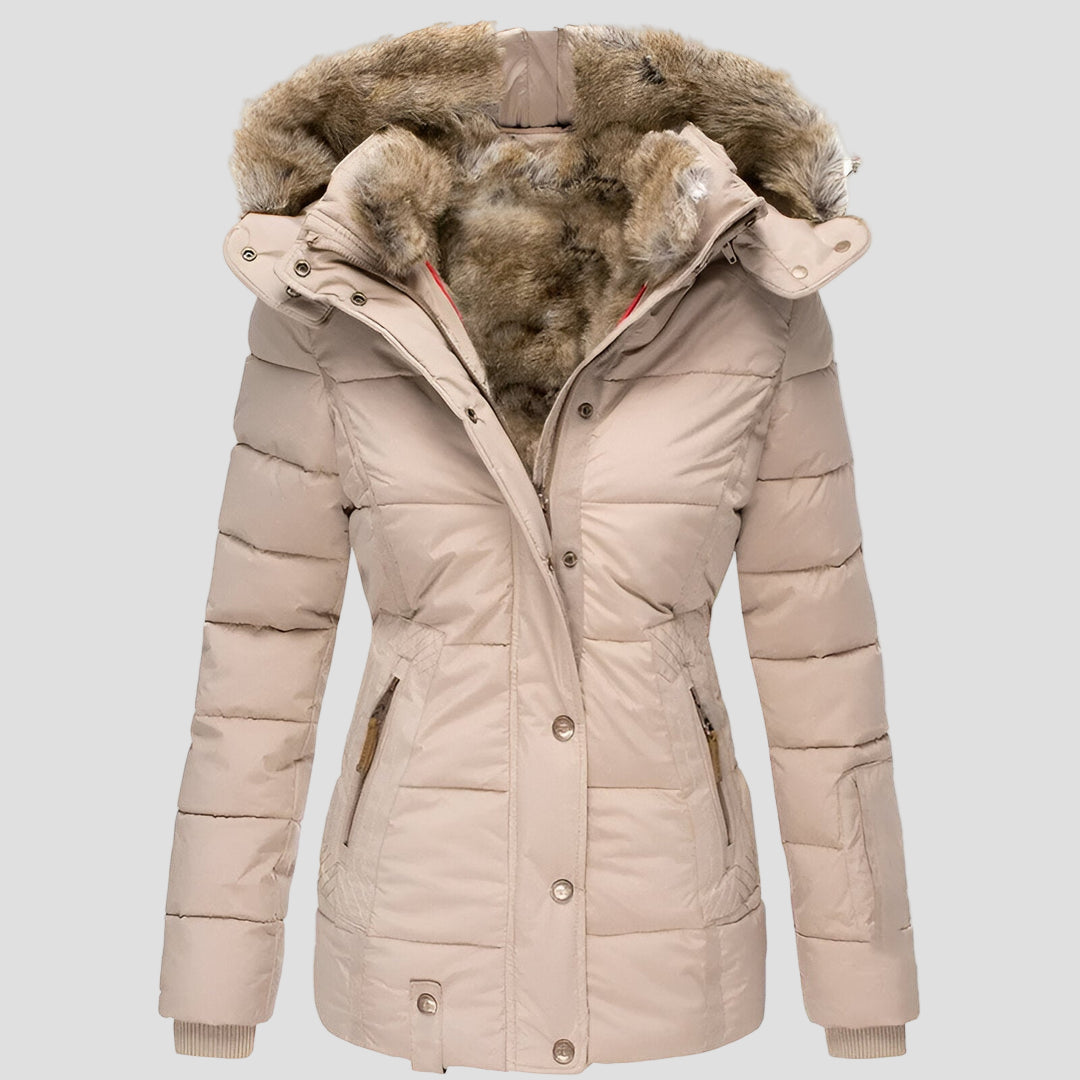 Women's Hooded Warm Lined Winter Jacket