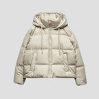 Women's Black Puffer Jacket, Short Padded Winter Coat with Zip-Up Collar, Stylish and Warm Outerwear for Women 5