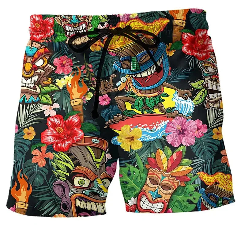 Women's bold swim shorts perfect for beach and poolside activities, featuring a vibrant design and comfortable fit for all-day wear. 0