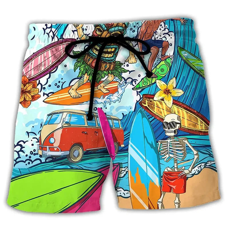 Women's bold swim shorts perfect for beach and poolside activities, featuring a vibrant design and comfortable fit for all-day wear. 1