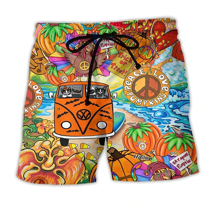Women's bold swim shorts perfect for beach and poolside activities, featuring a vibrant design and comfortable fit for all-day wear. 5