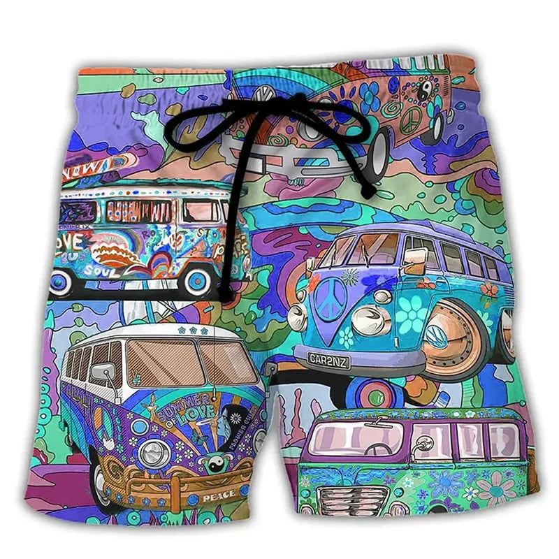 Women's bold swim shorts perfect for beach and poolside activities, featuring a vibrant design and comfortable fit for all-day wear. 6