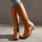 Stylish women's boots featuring a removable footbed and shock-absorbing sole, designed for comfortable everyday wear. 0