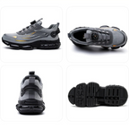 Women's breathable steel toe safety shoes designed for comfort and protection, featuring quick release functionality for easy wear, ideal for work environments. 6