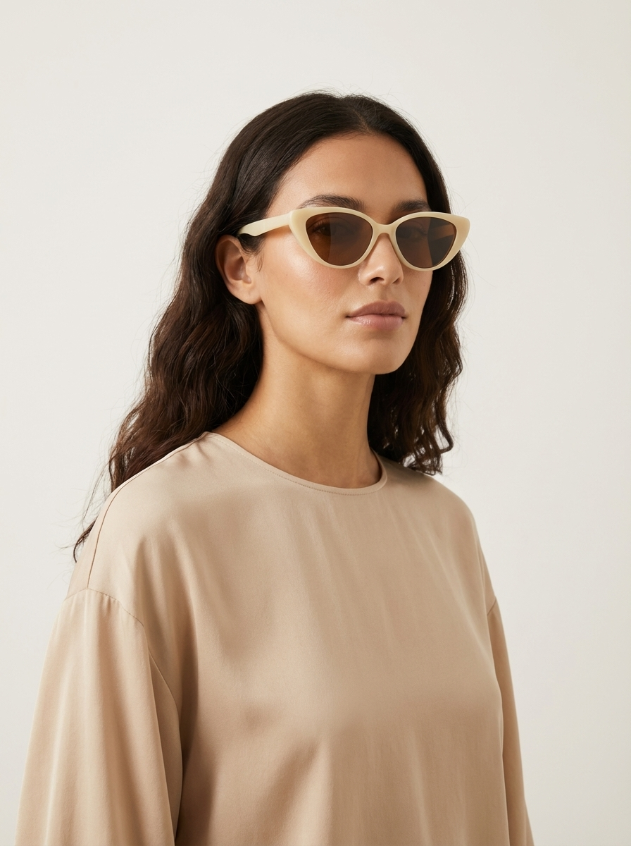 Women's cat eye sunglasses in a retro style, perfect for sunny days and travel, featuring a stylish frame and UV protection. 6