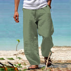 Women's classic linen trousers in a versatile design, ideal for casual wear, featuring a comfortable fit and breathable fabric for all-day comfort and style. 5