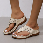 Women's comfortable casual flip flops designed for daily summer wear, featuring a stylish design and soft cushioning for all-day comfort. 1