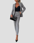 Women's Double-Breasted Blazer & Pants Set