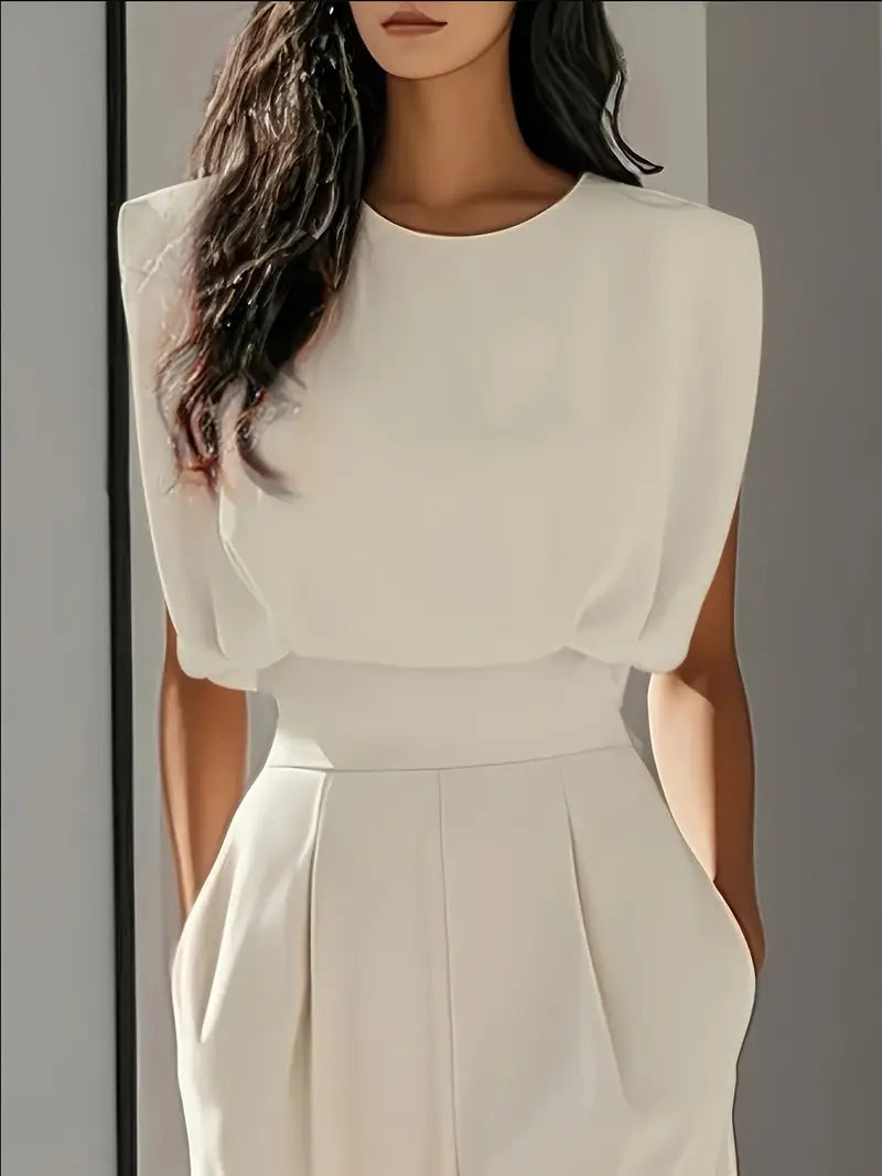 Women's elegant wide leg jumpsuit in a sophisticated design, perfect for formal occasions, featuring a flattering silhouette and stylish details. 1