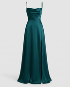 Elegant women's figure-hugging maxi dress designed for evening formal wear, featuring a flattering silhouette and sophisticated style, perfect for special occasions. 4