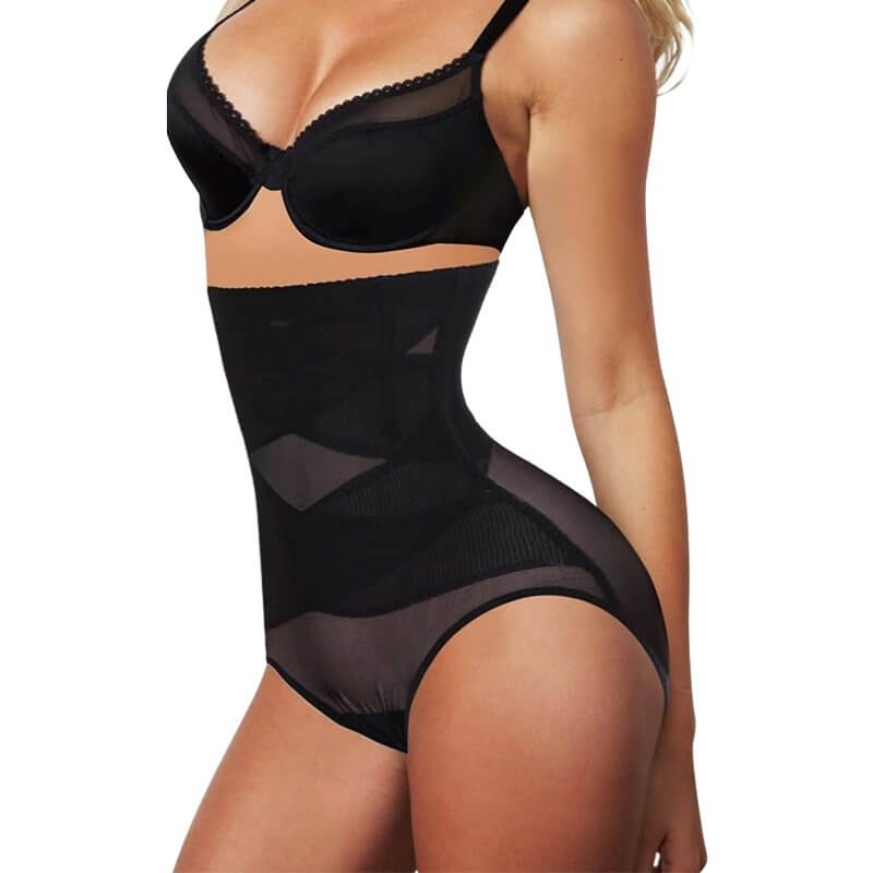 Women's high waist brief shapewear body shaping underwear designed for a smooth silhouette under dresses, providing comfortable support and a flattering fit. 4