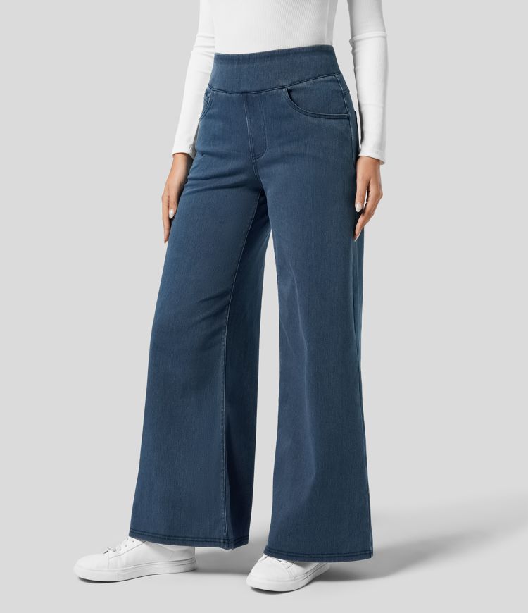 Women's high waist trousers featuring a comfortable fit, perfect for both casual and formal wear, available in various colors and styles. 1