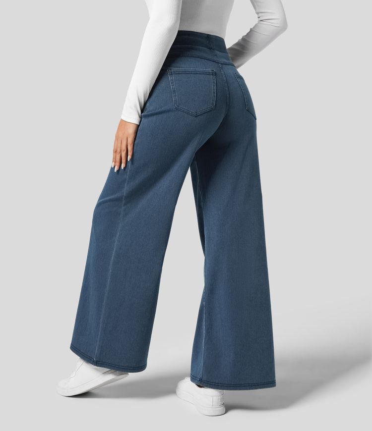 Women's high waist trousers featuring a comfortable fit, perfect for both casual and formal wear, available in various colors and styles. 2