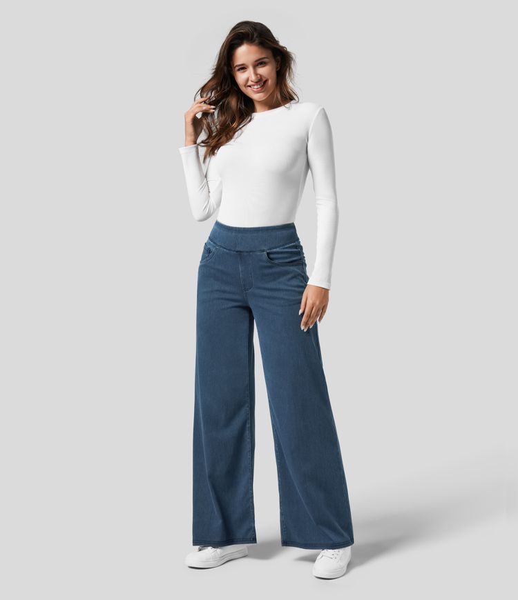 Women's high waist trousers featuring a comfortable fit, perfect for both casual and formal wear, available in various colors and styles. 5