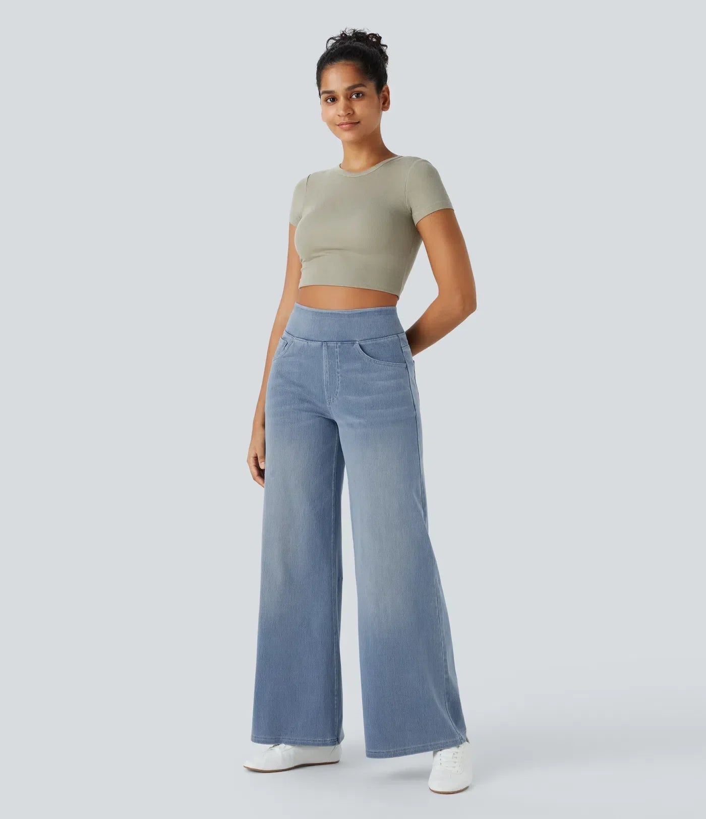 Women's high waist trousers featuring a comfortable fit, perfect for both casual and formal wear, available in various colors and styles. 9