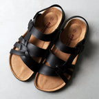 Women's leather orthopedic sandals featuring an adjustable strap for customizable comfort and support. 0