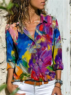 Women's long sleeve blouse designed for versatile office and casual wear, featuring a stylish cut and comfortable fabric. 0