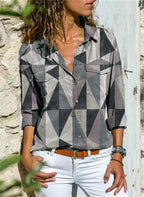 Women's long sleeve blouse designed for versatile office and casual wear, featuring a stylish cut and comfortable fabric. 10