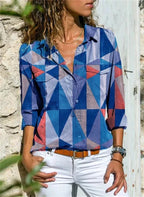 Women's long sleeve blouse designed for versatile office and casual wear, featuring a stylish cut and comfortable fabric. 5