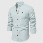 Women's long sleeve stand-up collar shirt designed for casual everyday wear, featuring a stylish and comfortable fit in versatile colors. 5