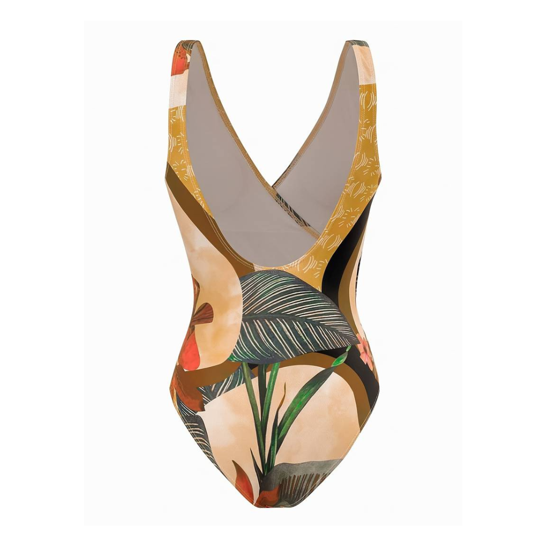 Elegant women's one-piece swimsuit designed for beach outings and evening wear, featuring a flattering silhouette and stylish design, perfect for summer adventures. 3