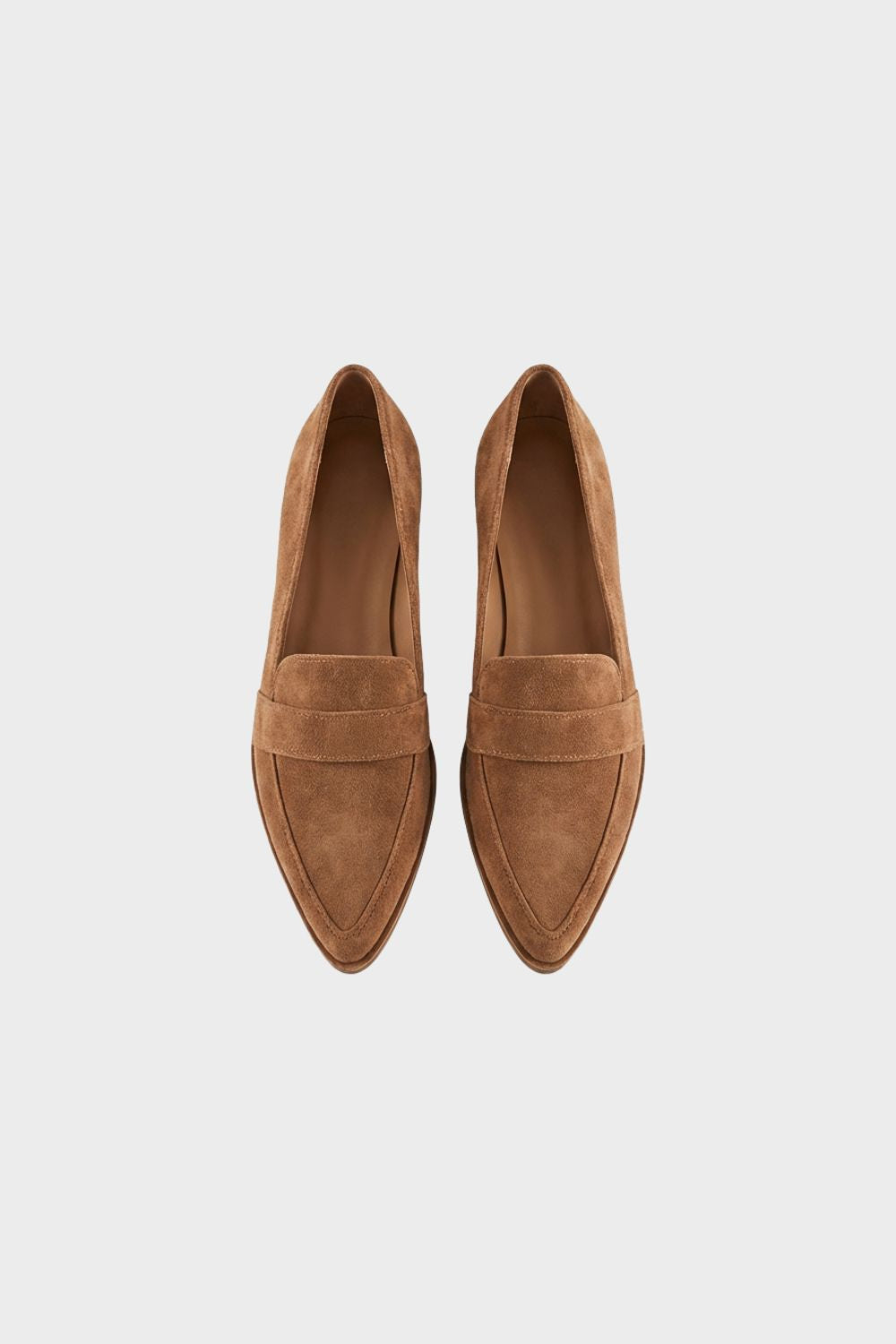 Women's pointed penny loafers featuring a stylish block heel, perfect for everyday wear and versatile enough for both casual and formal outfits. 0