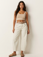 Women's relaxed fit barrel jeans featuring a high waist design, perfect for casual wear with a stylish and comfortable silhouette. 6