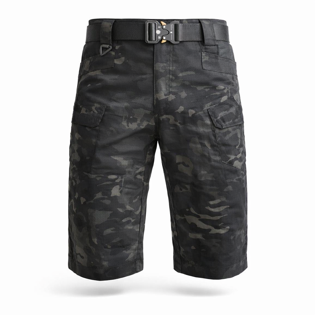 Women's relaxed fit cargo shorts designed for casual outdoor activities, featuring multiple pockets and a comfortable waistband for easy movement. 5