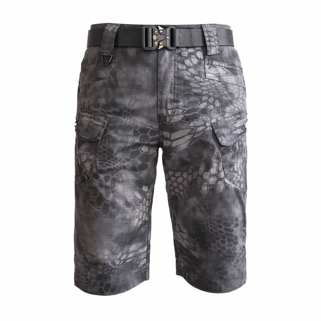 Women's relaxed fit cargo shorts designed for casual outdoor activities, featuring multiple pockets and a comfortable waistband for easy movement. 6