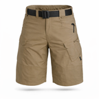Women's relaxed fit cargo shorts designed for casual outdoor activities, featuring multiple pockets and a comfortable waistband for easy movement. 8