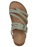 Women's braided open toe sandals featuring an ergonomic molded insole for comfort and style. 5