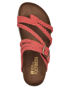 Women's braided open toe sandals featuring an ergonomic molded insole for comfort and style. 7