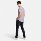 Women's short sleeve oxford shirt in a light and breathable fabric, perfect for casual summer outings, featuring a classic collar and a relaxed fit for comfortable wear 2