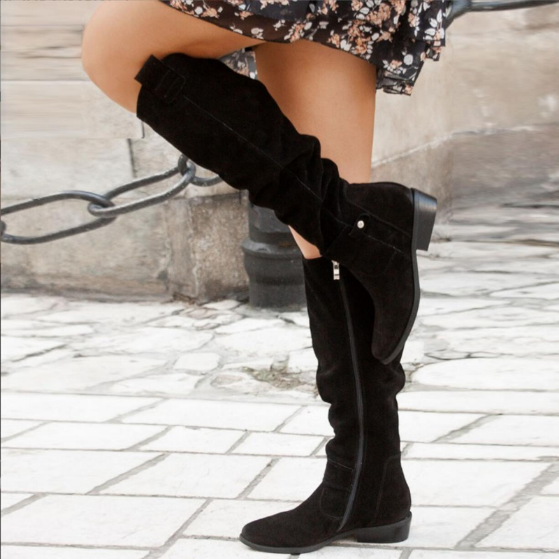 Stylish women's slouch knee high boots perfect for casual and smart evening wear, featuring a comfortable design and elegant silhouette. 7