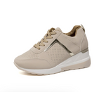 Women's supportive low profile sneakers, perfect for walking, featuring a comfortable design, breathable material, and stylish look for everyday wear. 0