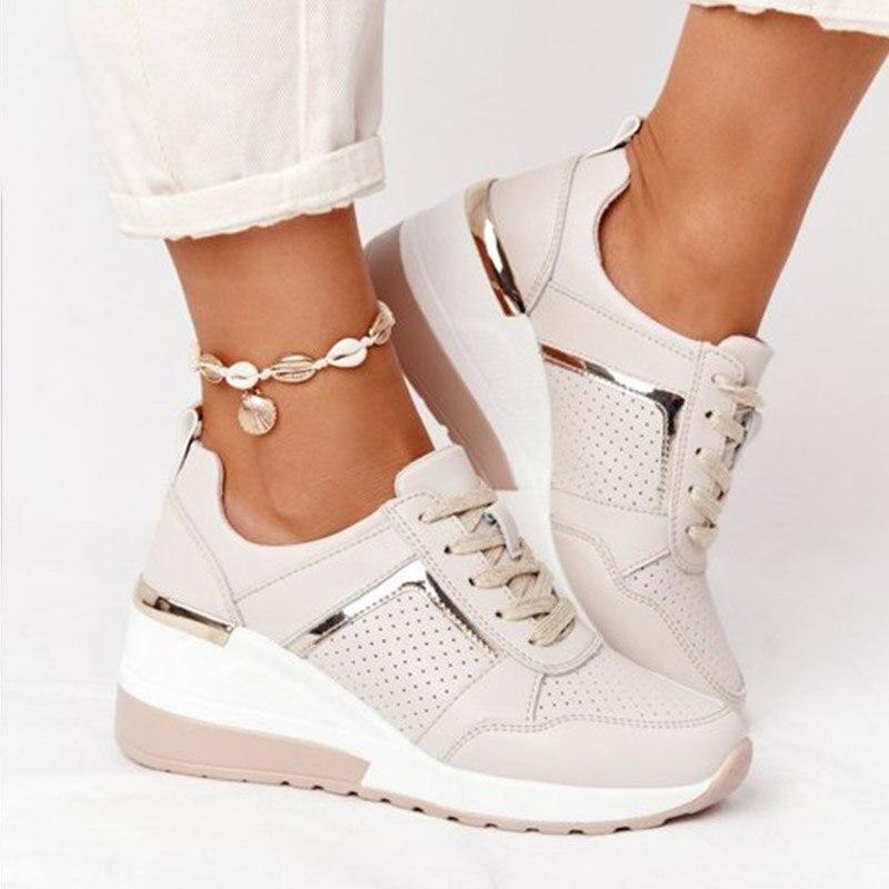 Women's supportive low profile sneakers, perfect for walking, featuring a comfortable design, breathable material, and stylish look for everyday wear. 1