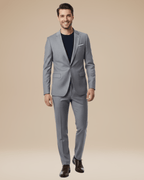 Women's tailored two-piece suit featuring a sleek blazer and fitted trousers, perfect for office wear and versatile occasions, available in classic colors and designed for a flattering 3