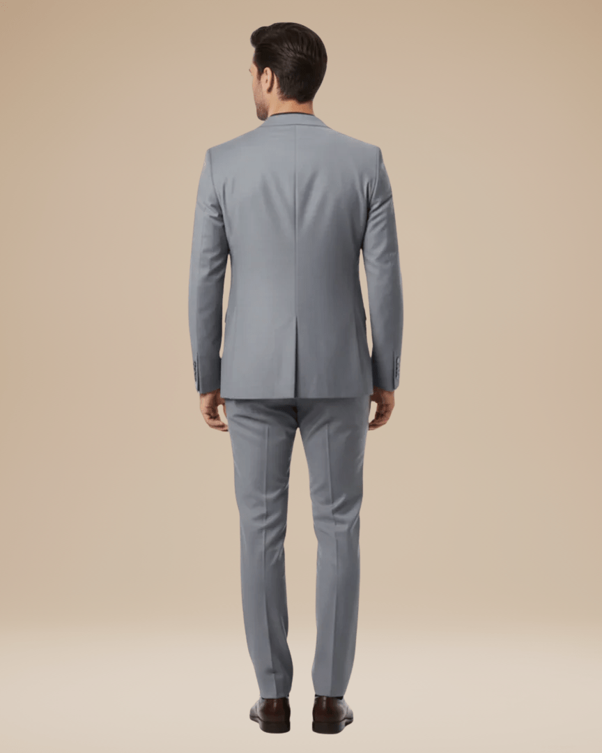 Women's tailored two-piece suit featuring a sleek blazer and fitted trousers, perfect for office wear and versatile occasions, available in classic colors and designed for a flattering 4