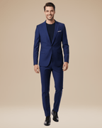 Women's tailored two-piece suit featuring a sleek blazer and fitted trousers, perfect for office wear and versatile occasions, available in classic colors and designed for a flattering 7