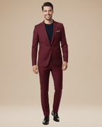 Women's tailored two-piece suit featuring a sleek blazer and fitted trousers, perfect for office wear and versatile occasions, available in classic colors and designed for a flattering 9