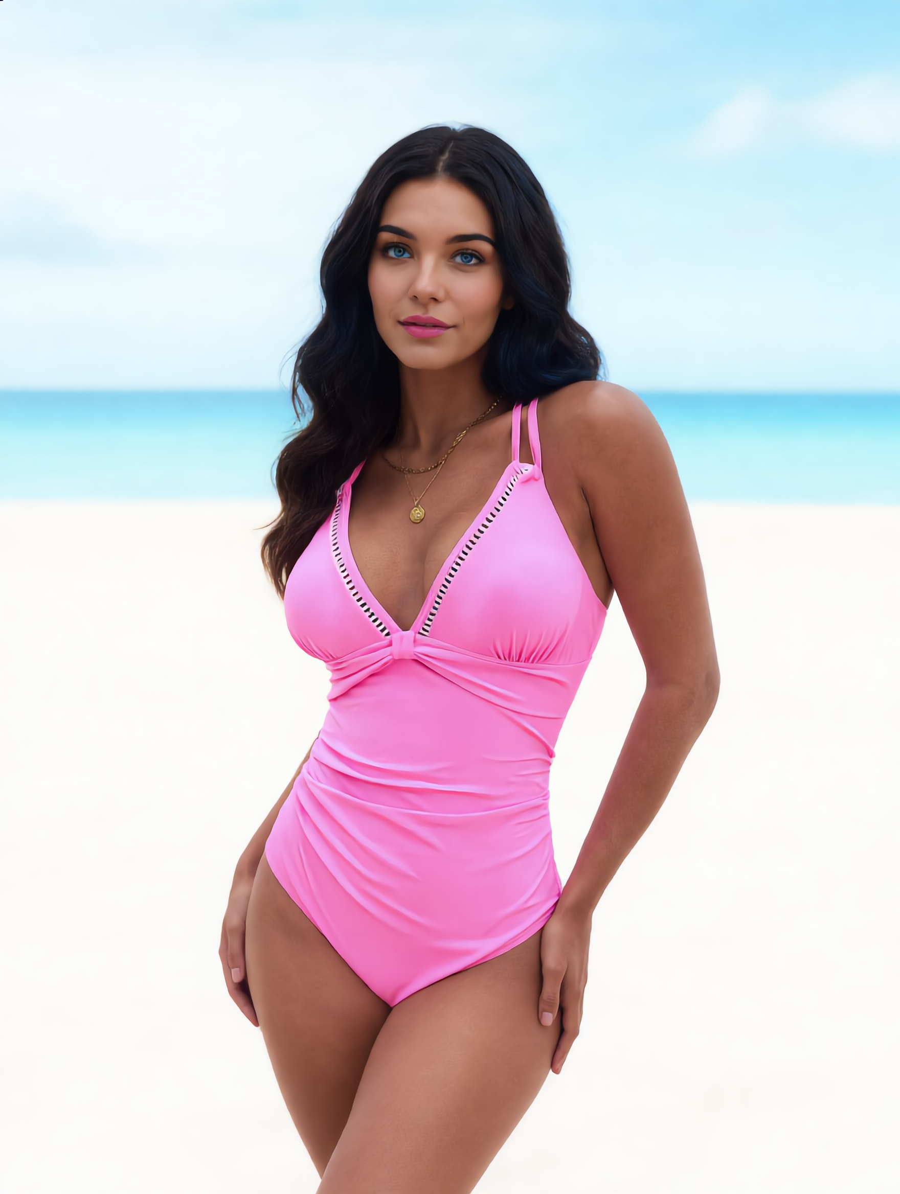Women's tummy control one piece swimsuit designed for comfort and style while swimming, featuring a flattering silhouette and supportive fabric. 0