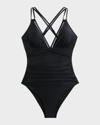 Women's tummy control one piece swimsuit designed for comfort and style while swimming, featuring a flattering silhouette and supportive fabric. 8