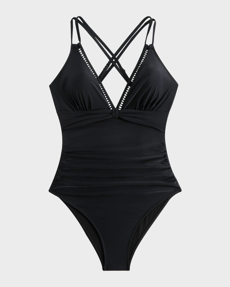 Women's tummy control one piece swimsuit designed for comfort and style while swimming, featuring a flattering silhouette and supportive fabric. 8